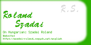 roland szadai business card